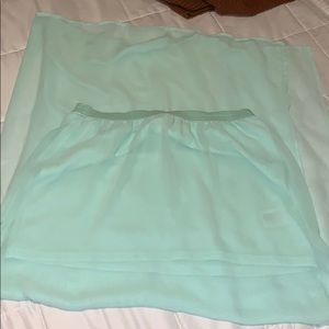 Teal long skirt